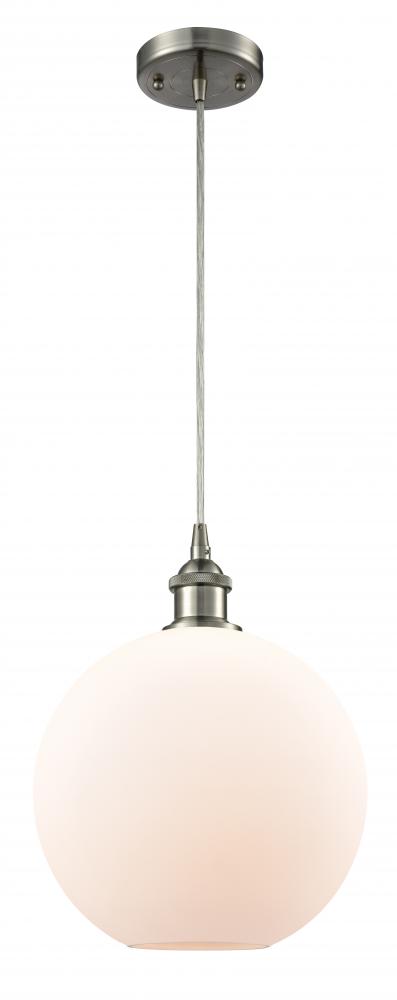 Athens - 1 Light - 10 inch - Brushed Satin Nickel - Cord hung - Mini Pendant