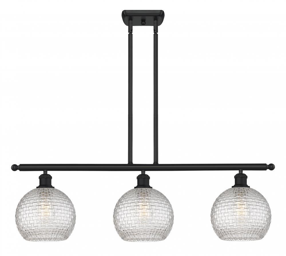 Athens - 3 Light - 36 inch - Matte Black - Cord hung - Island Light