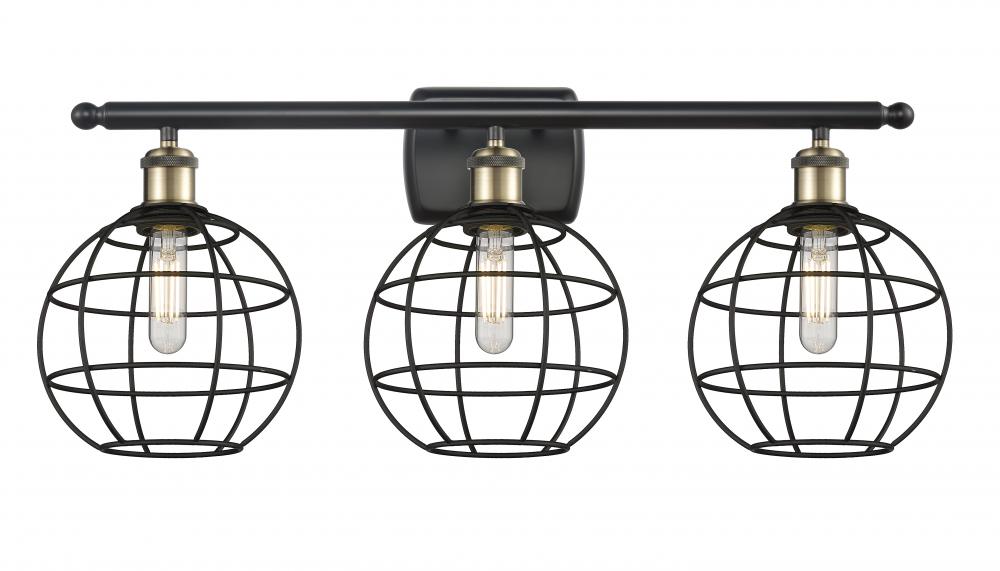 Lake Placid - 3 Light - 28 inch - Black Antique Brass - Bath Vanity Light