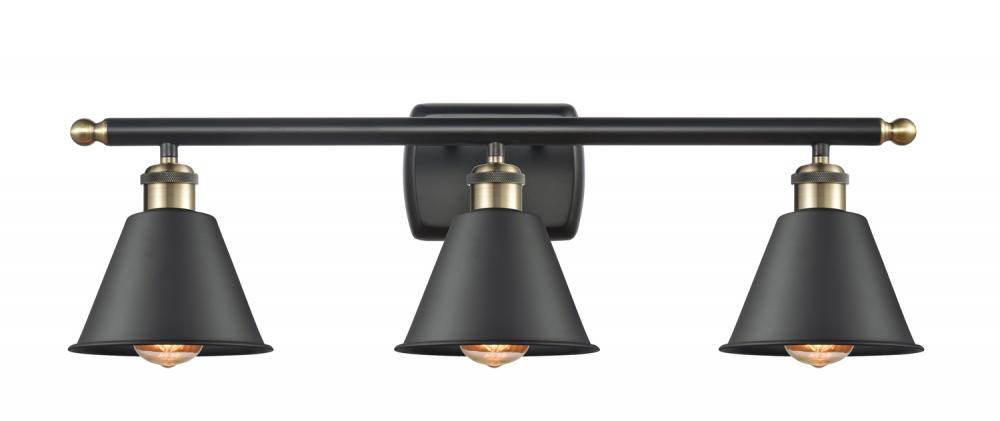 Smithfield - 3 Light - 27 inch - Black Antique Brass - Bath Vanity Light