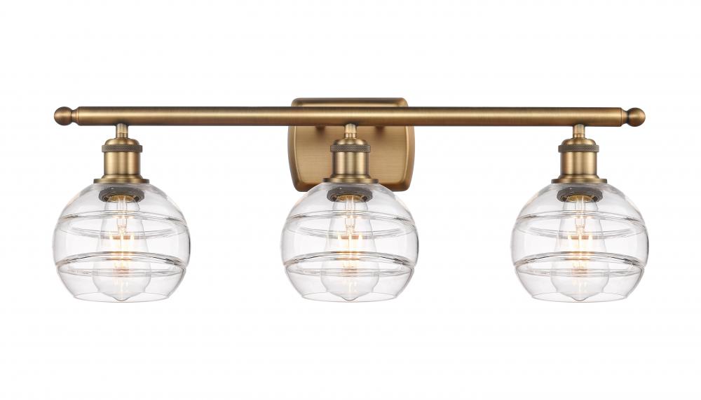 Rochester - 3 Light - 26 inch - Brushed Brass - Bath Vanity Light