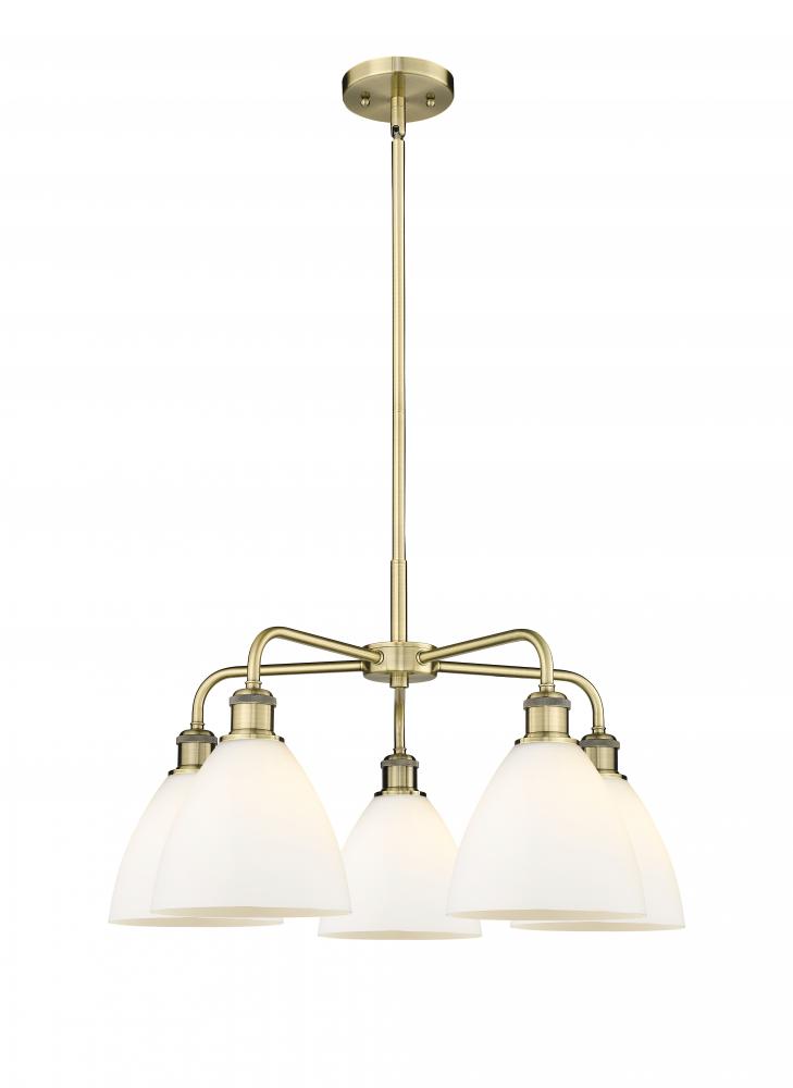 Bristol - 5 Light - 26 inch - Antique Brass - Chandelier