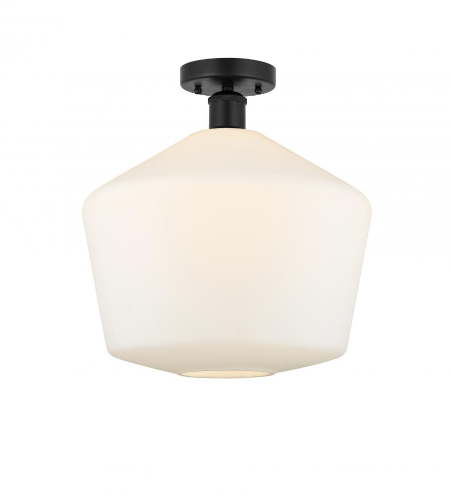 Cindyrella - 1 Light - 12 inch - Matte Black - Semi-Flush Mount