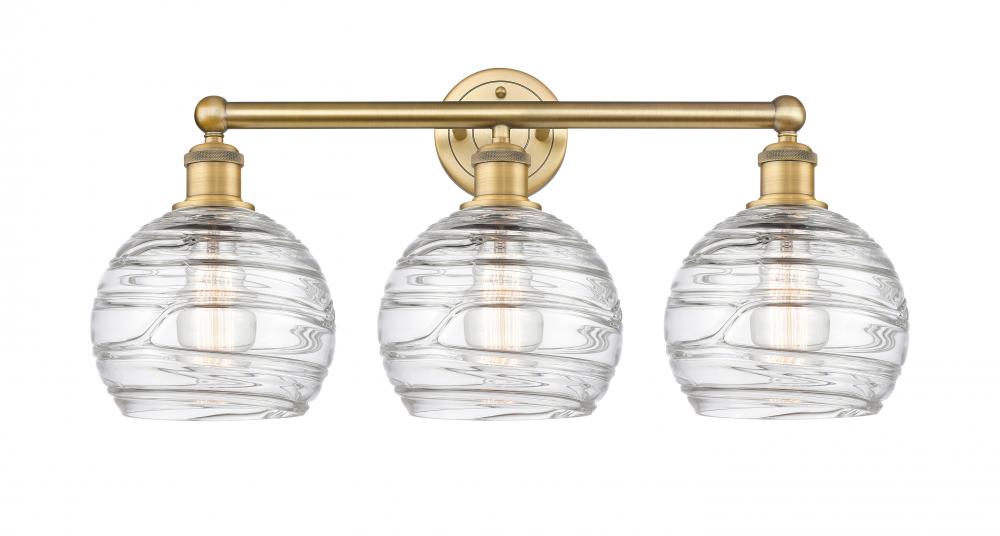 Athens Deco Swirl - 3 Light - 26 inch - Brushed Brass - Bath Vanity Light