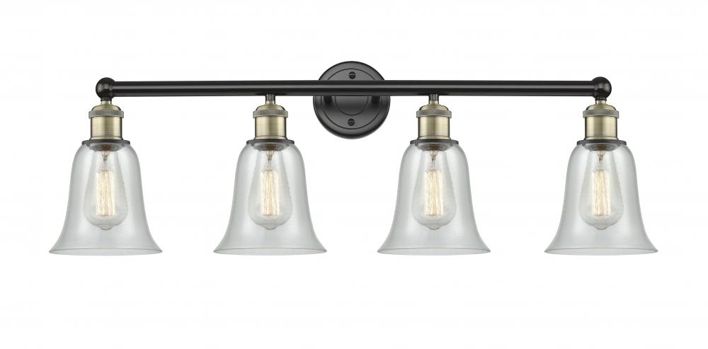 Hanover - 4 Light - 33 inch - Black Antique Brass - Bath Vanity Light