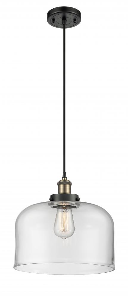 Bell - 1 Light - 12 inch - Black Antique Brass - Cord hung - Mini Pendant