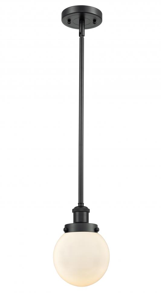 Beacon - 1 Light - 6 inch - Matte Black - Mini Pendant