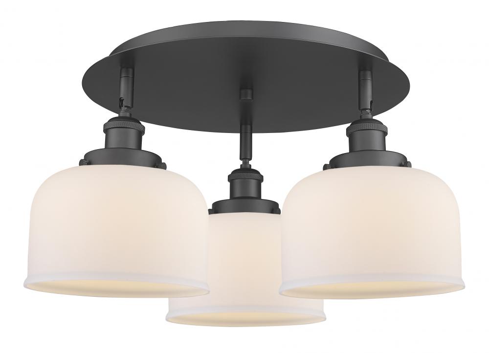 Cone - 3 Light - 20 inch - Matte Black - Flush Mount