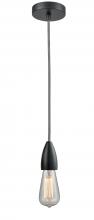 Innovations Lighting 100BK-10BW-4BK - Fairchild - 1 Light - 2 inch - Matte Black - Cord hung - Mini Pendant