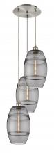 Innovations Lighting 113B-3P-SN-G557-8SM - Vaz - 3 Light - 15 inch - Brushed Satin Nickel - Cord hung - Multi Pendant