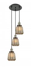 Innovations Lighting 113F-3P-BAB-G146 - Chatham - 3 Light - 14 inch - Black Antique Brass - Cord hung - Multi Pendant