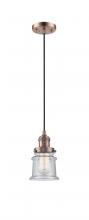 Innovations Lighting 201C-AB-G1-LED - Halophane - 1 Light - 9 inch - Antique Brass - Cord hung - Mini Pendant