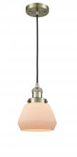 Innovations Lighting 201C-AB-G171-LED - Fulton - 1 Light - 7 inch - Antique Brass - Cord hung - Mini Pendant