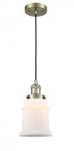 Innovations Lighting 201C-AB-G181-LED - Canton - 1 Light - 6 inch - Antique Brass - Cord hung - Mini Pendant