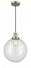 Innovations Lighting 201C-AB-G202-12-LED - Beacon - 1 Light - 12 inch - Antique Brass - Cord hung - Mini Pendant