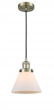 Innovations Lighting 201C-AB-G41-LED - Cone - 1 Light - 8 inch - Antique Brass - Cord hung - Mini Pendant