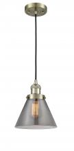 Innovations Lighting 201C-AB-G43-LED - Cone - 1 Light - 8 inch - Antique Brass - Cord hung - Mini Pendant