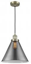 Innovations Lighting 201C-AB-G43-L - Cone - 1 Light - 12 inch - Antique Brass - Cord hung - Mini Pendant