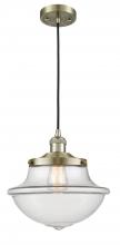 Innovations Lighting 201C-AB-G542-LED - Oxford - 1 Light - 12 inch - Antique Brass - Cord hung - Mini Pendant