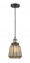 Innovations Lighting 201C-BAB-G146-LED - Chatham - 1 Light - 7 inch - Black Antique Brass - Cord hung - Mini Pendant