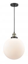 Innovations Lighting 201C-BAB-G201-12-LED - Beacon - 1 Light - 12 inch - Black Antique Brass - Cord hung - Mini Pendant