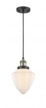 Innovations Lighting 201C-BAB-G661-7-LED - Bullet - 1 Light - 7 inch - Black Antique Brass - Cord hung - Mini Pendant