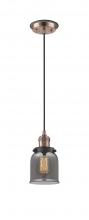 Innovations Lighting 201CBP-ACBK-G53 - Bell - 1 Light - 5 inch - Antique Copper - Cord hung - Mini Pendant