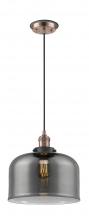 Innovations Lighting 201CBP-ACBK-G73-L - Bell - 1 Light - 12 inch - Antique Copper - Cord hung - Mini Pendant