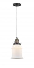 Innovations Lighting 201CSW-BAB-G181-LED - Canton - 1 Light - 6 inch - Black Antique Brass - Cord hung - Mini Pendant