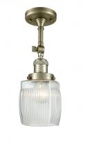 Innovations Lighting 201F-AB-G302-LED - Colton - 1 Light - 6 inch - Antique Brass - Semi-Flush Mount