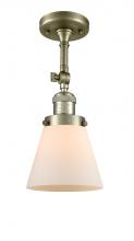 Innovations Lighting 201F-AB-G61-LED - Cone - 1 Light - 6 inch - Antique Brass - Semi-Flush Mount