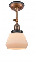 Innovations Lighting 201FBP-ACBK-G171 - Fulton - 1 Light - 7 inch - Antique Copper - Semi-Flush Mount