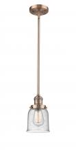 Innovations Lighting 201S-AC-G54-LED - Bell - 1 Light - 5 inch - Antique Copper - Stem Hung - Mini Pendant