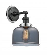 Innovations Lighting 203BK-BPPC-HRPC-G73 - Bell - 1 Light - 8 inch - Matte Black - Sconce