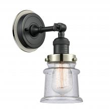 Innovations Lighting 203BK-BPPN-HRPN-G184S - Canton - 1 Light - 5 inch - Matte Black - Sconce