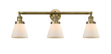 Innovations Lighting 205-BB-G61 - Cone - 3 Light - 30 inch - Brushed Brass - Bath Vanity Light