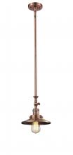 Innovations Lighting 206-AC-M3 - Railroad - 1 Light - 8 inch - Antique Copper - Stem Hung - Mini Pendant