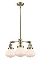 Innovations Lighting 207-AB-G321-LED - Olean - 3 Light - 19 inch - Antique Brass - Stem Hung - Chandelier