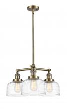 Innovations Lighting 207-AB-G713-LED - Bell - 3 Light - 22 inch - Antique Brass - Stem Hung - Chandelier