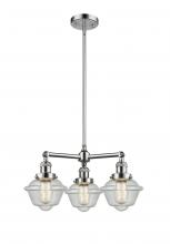 Innovations Lighting 207-PC-G534-LED - Oxford - 3 Light - 20 inch - Polished Chrome - Stem Hung - Chandelier