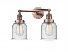 Innovations Lighting 208-AC-G54-LED - Bell - 2 Light - 16 inch - Antique Copper - Bath Vanity Light