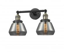 Innovations Lighting 208-BAB-G173 - Fulton - 2 Light - 17 inch - Black Antique Brass - Bath Vanity Light