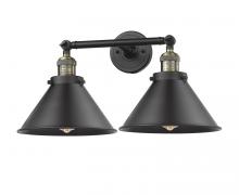 Innovations Lighting 208-BAB-M10-BK-LED - Briarcliff - 2 Light - 19 inch - Black Antique Brass - Bath Vanity Light