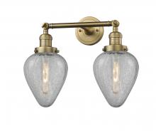 Innovations Lighting 208-BB-G165-LED - Geneseo - 2 Light - 17 inch - Brushed Brass - Bath Vanity Light