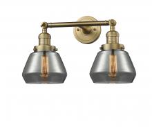 Innovations Lighting 208-BB-G173-LED - Fulton - 2 Light - 17 inch - Brushed Brass - Bath Vanity Light