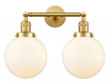 Innovations Lighting 208-SG-G201-8-LED - Beacon - 2 Light - 19 inch - Satin Gold - Bath Vanity Light