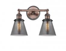 Innovations Lighting 208BP-ACBK-G63 - Cone - 2 Light - 16 inch - Antique Copper - Bath Vanity Light