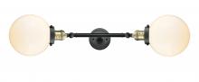 Innovations Lighting 208L-BAB-G201-8-LED - Beacon - 2 Light - 8 inch - Black Antique Brass - Bath Vanity Light