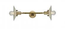 Innovations Lighting 208L-BB-G2-LED - Halophane - 2 Light - 9 inch - Brushed Brass - Bath Vanity Light