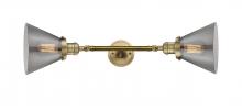 Innovations Lighting 208L-BB-G43-LED - Cone - 2 Light - 8 inch - Brushed Brass - Bath Vanity Light